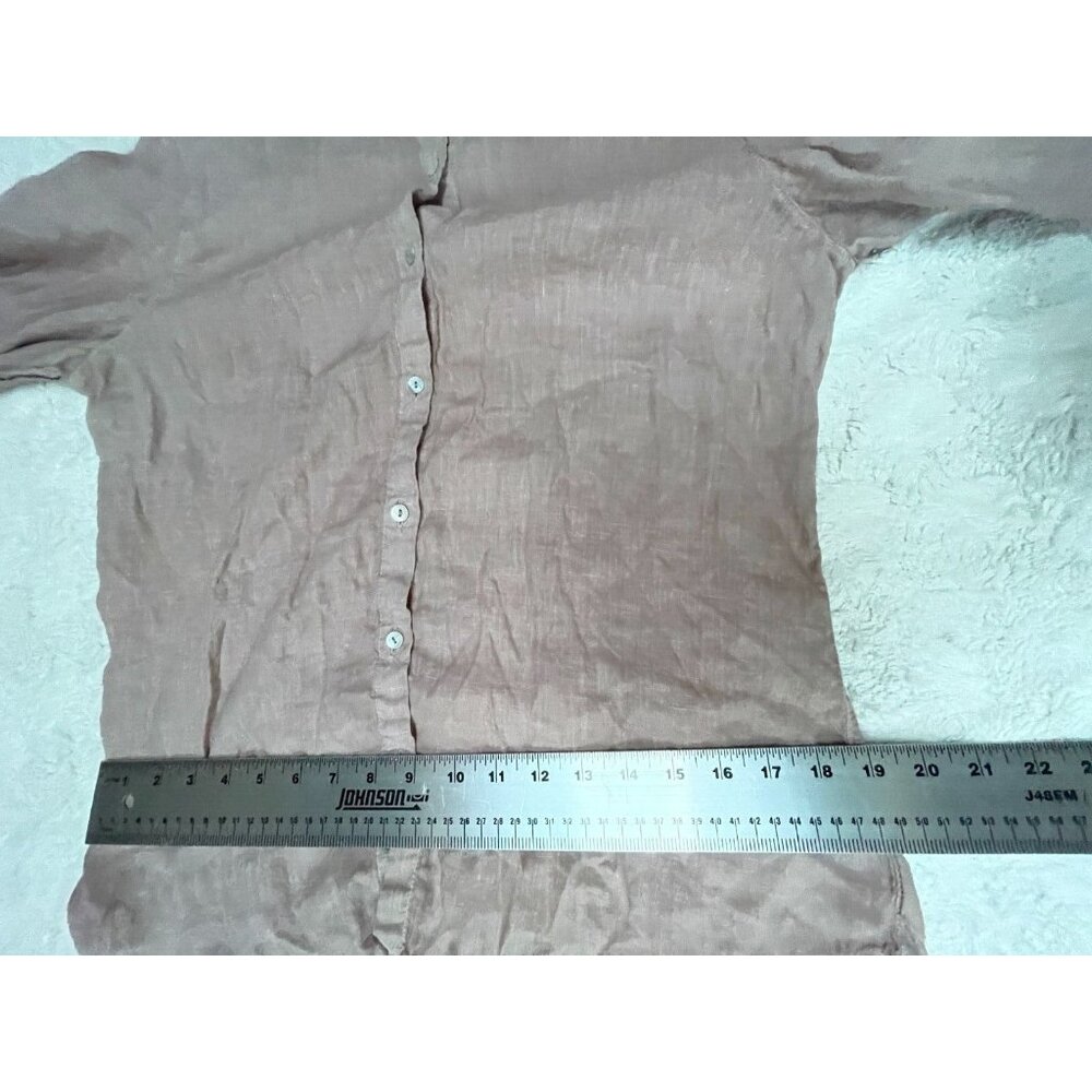 Sigrid Olsen Womens Medium Button-Back Linen Shir… - image 6